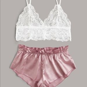 Shein Satin lace PJ set